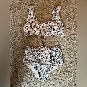 SHEIN black and white bathing suit, size small